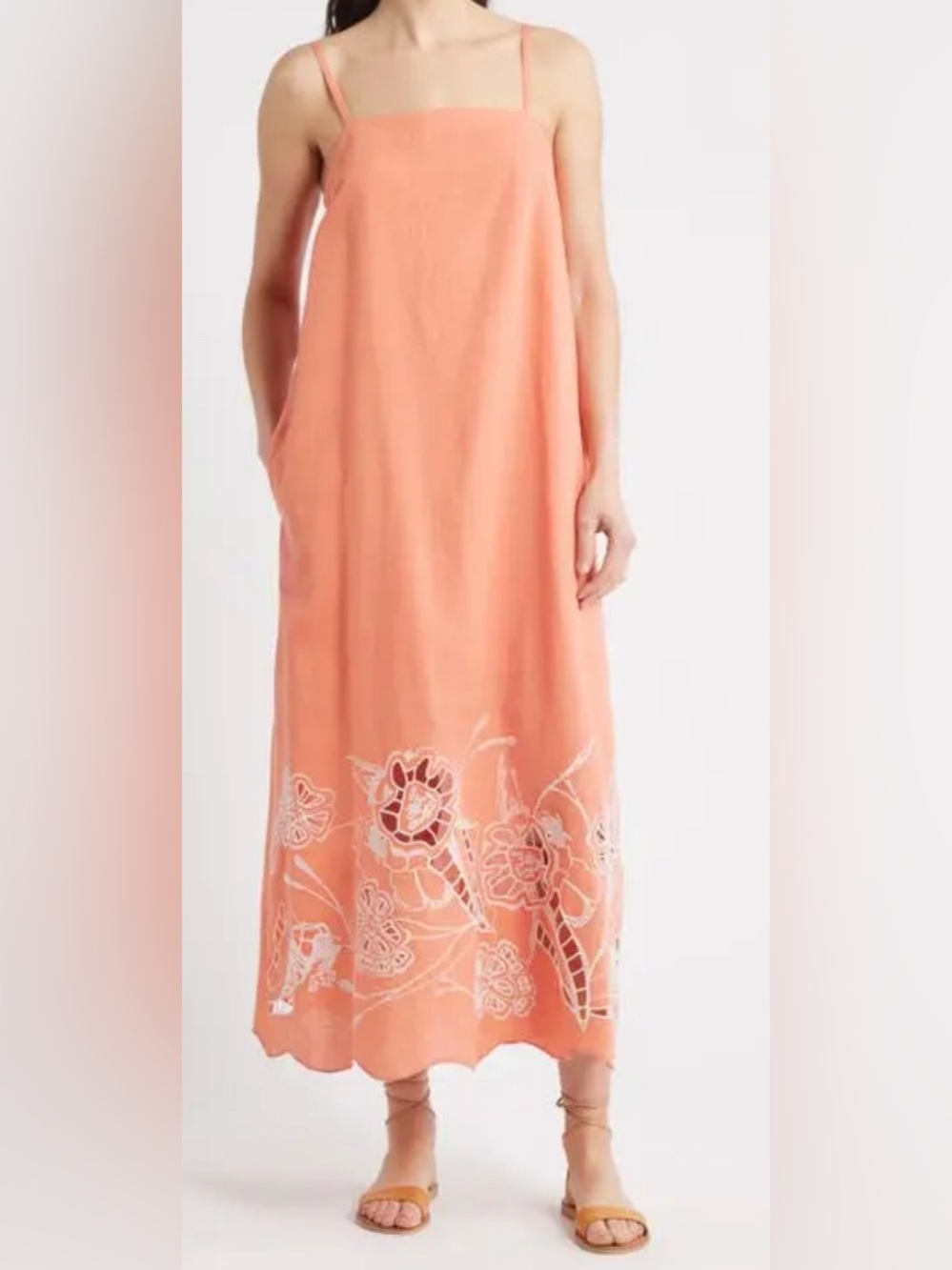 Cleobella Mila Cotton & Linen Maxi Dress Size M